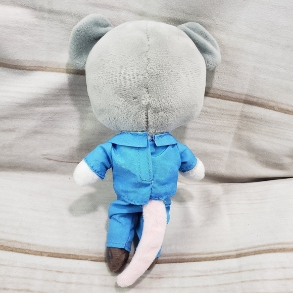 Tiny Tukkins Boy Mouse 7.5 Inch Plush Stuffed Animal Blue Pajamas Embroidered - Picture 6 of 9
